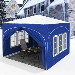Rootz Ultimate Outdoor Gazebo - Vejrbestandig pavillon - Familietelt - Stærk stålkonstruktion - UV-beskyttelse - Nem opsætning - 3x3m