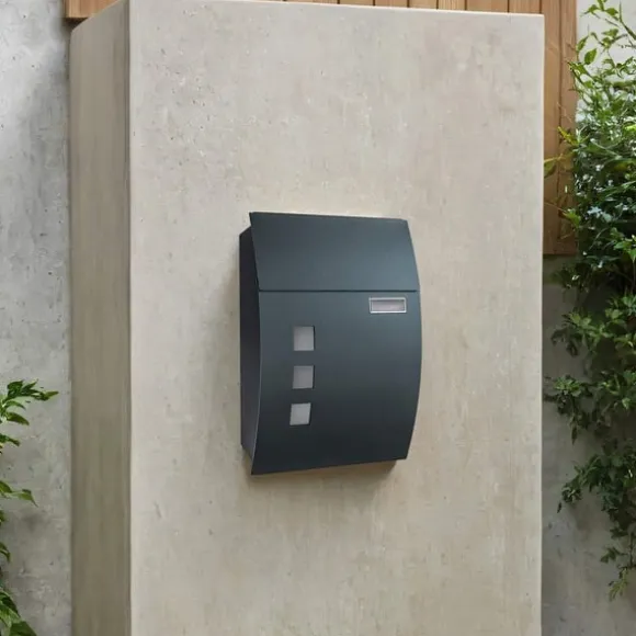 Rootz Wall Letter Box - Låsbar postkasse - Visningsvindue - Vejrbestandig - 32 cm x 10 cm x 45 cm