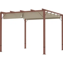 ROOTZ 3X3 M Garden Pergola - Terrasse baldakin - gårdhaveafdækning - UPF30+ solbeskyttelse - aluminiumsramme - 299x296x232 cm