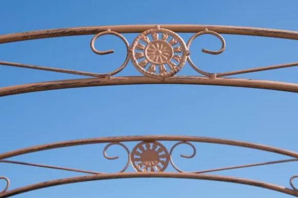 Rose Arch med hegn - klatreplantestøtte - jernholdbarhed, havedekorationsport