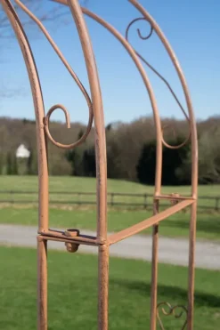 Rose Arch med hegn - klatreplantestøtte - jernholdbarhed, havedekorationsport