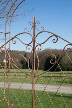 Rose Arch med hegn - klatreplantestøtte - jernholdbarhed, havedekorationsport