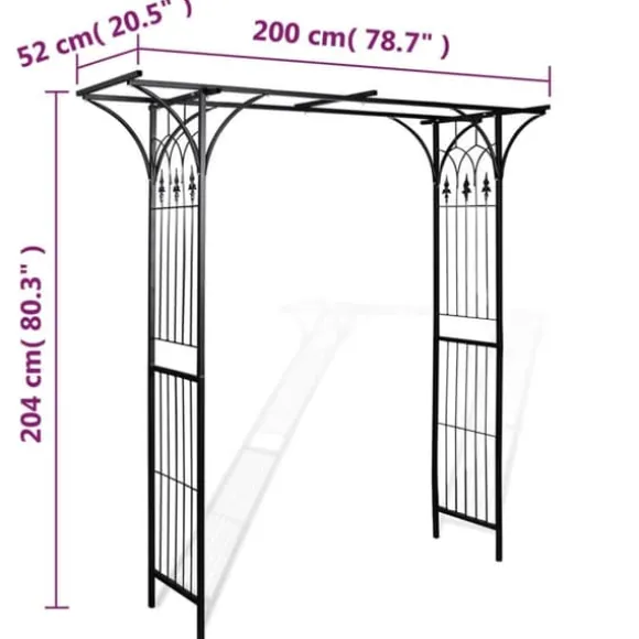 Rosenbue 200 x 52 x 204 cm - Havebue - Haverbuer - Home & Living
