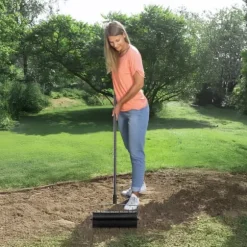 Rulleplænelufter 18, Heavy-Duty manuel rullelufter, sort, ideel til græsplænepleje