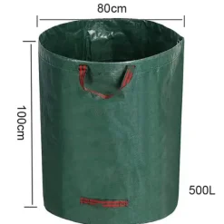 Rummelig bladpose i slidstærkt PP-materiale, 500 liter