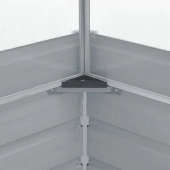 Rummeligt drivhus i galvaniseret stål - Beskyt planter | Størrelse: 100x100x85 cm | Farve: Grå