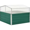Rummeligt drivhus i galvaniseret stål - Plantebeskyttelse | Størrelse: 100x100x77 cm | Farve: Grøn