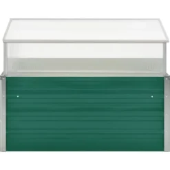 Rummeligt drivhus i galvaniseret stål - Plantebeskyttelse | Størrelse: 100x100x77 cm | Farve: Grøn