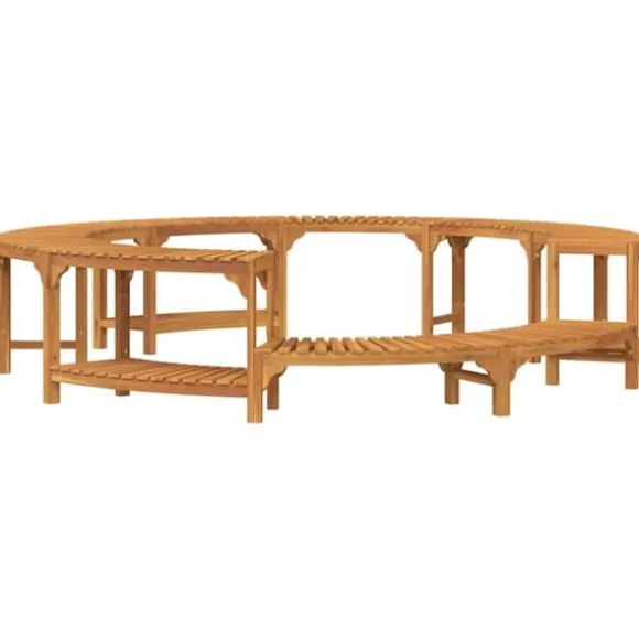 Rund bubble bath indhegning i solidt akacietræ | Ø275 cm | Farve: Brun