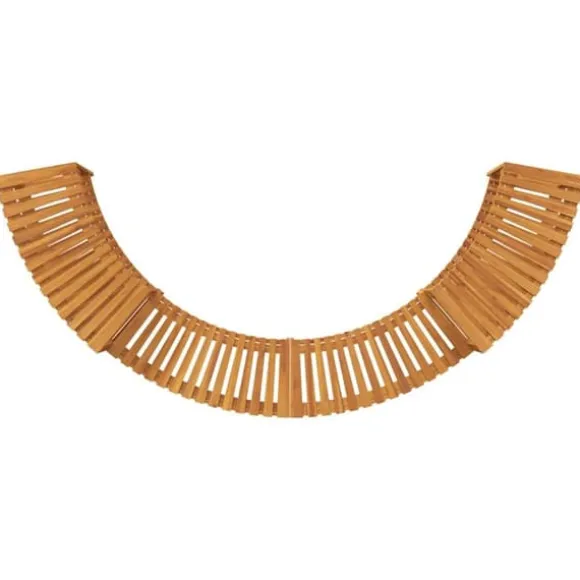 Rund udendørs spabad omkreds i solid akacietræ | Størrelse: 272 x 120 x 55.5 cm | Farve: Brun