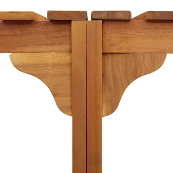 Rund udendørs spabad omkreds i solid akacietræ | Størrelse: 272 x 120 x 55.5 cm | Farve: Brun