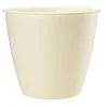 Rund urtepotte i cremefarvet plastik, Azalea, 13x12 cm