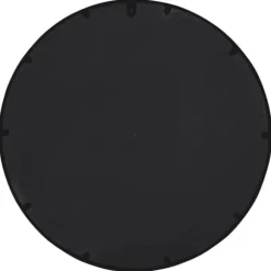 Rundt havespejl i jern - Slidstærkt og dekorativt | Størrelse: 60x4 cm | Farve: Sort