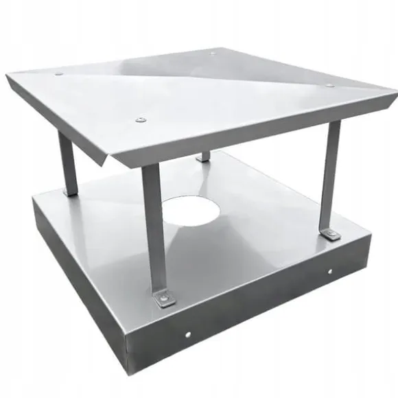 Rustfri stålkuvert skorstenshætte 40 x 120 cm skorstenshætte med bund