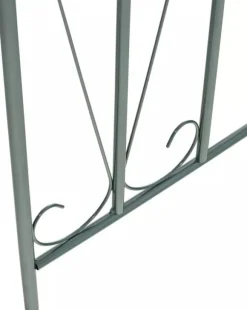 60s Green Metal Rose Arch for Climbing Plants - Durable Powder Coated Garden Arbor (141x60x266 cm, 8kg)