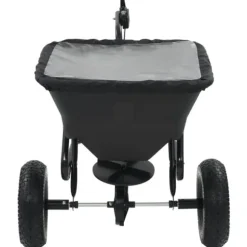 Saltspreder/strøtrækvogn 45 L - Robust PVC og stål | Størrelse: 125x74x79 cm