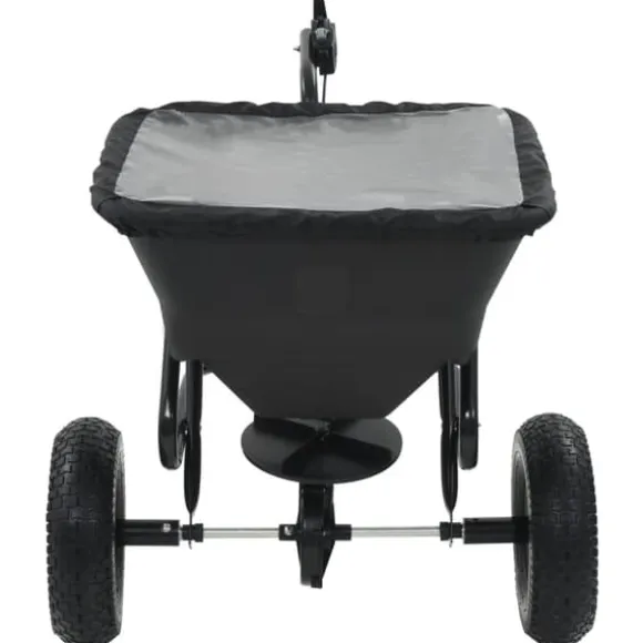 Saltspreder/strøtrækvogn 45 L - Robust PVC og stål | Størrelse: 125x74x79 cm