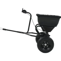 Saltspreder/strøtrækvogn 45 L - Robust PVC og stål | Størrelse: 125x74x79 cm