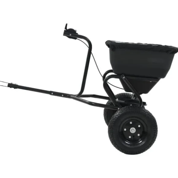 Saltspreder/strøtrækvogn 45 L - Robust PVC og stål | Størrelse: 125x74x79 cm
