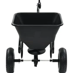 Saltspreder/strøtrækvogn 45 L - Robust PVC og stål | Størrelse: 125x74x79 cm