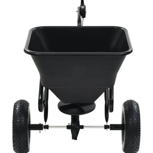 Saltspreder/strøtrækvogn 45 L - Robust PVC og stål | Størrelse: 125x74x79 cm