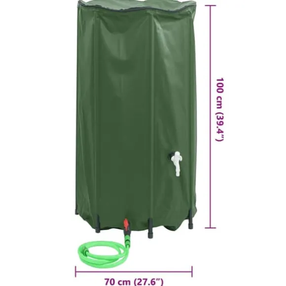 Sammenfoldelig vandtank med hane 380 l | Materiale: PVC