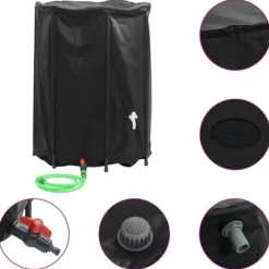 Sammenfoldelig vandtank med hane - PVC | Kapacitet: 1350 l | Størrelse: 1350 l