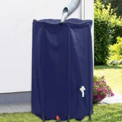 Sammenfoldelig vandtank med hane - Regnvandsbeholder 500 L | Materiale: PVC