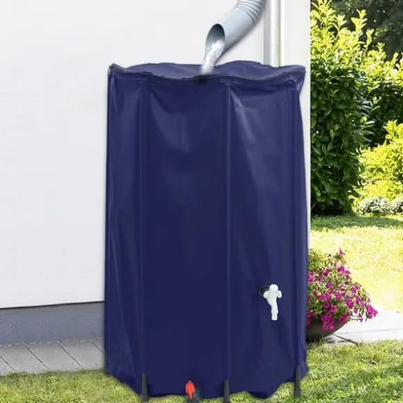 Sammenfoldelig vandtank med hane - Regnvandsbeholder 500 L | Materiale: PVC