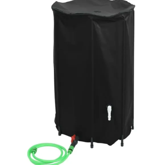 Sammenfoldelig vandtank med hane 500L - PVC | Farve: Grøn | Størrelse: 500L