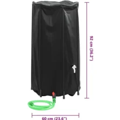 Sammenfoldelig vandtank med hane - PVC 250 l | Farve: Grøn | Størrelse: Foldbar