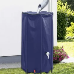 Sammenfoldelig vandtank med hane - 380 l PVC | Farve: Grøn