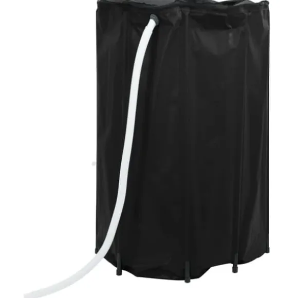 Sammenfoldelig vandtank med hane - PVC 1000 L | Farve: Grøn | Størrelse: 1000 L