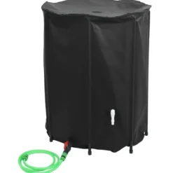 Sammenfoldelig vandtank med hane - 750L PVC | Farve: Grå | Størrelse: 750 liter