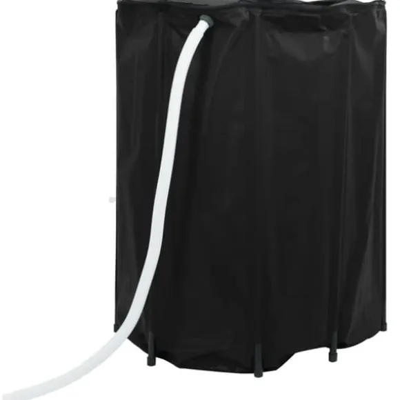 Sammenfoldelig vandtank med hane - 750L PVC | Farve: Grå | Størrelse: 750 liter