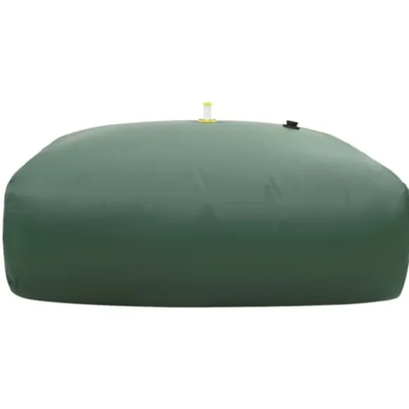 Sammenfoldelig vandtank med hane - 2100 l PVC | Farve: Grøn | Størrelse: 2100 l
