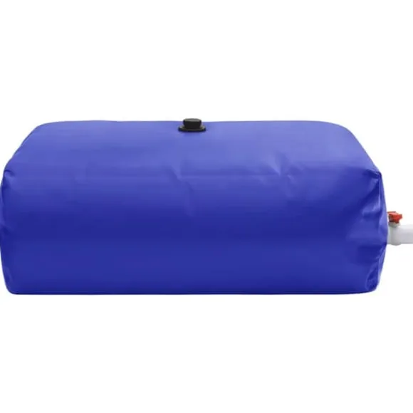 Sammenfoldelig vandtank med hane 1500L - PVC | Farve: Grøn | Størrelse: 1500 liter