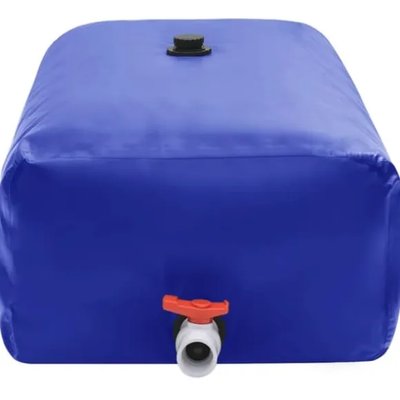 Sammenfoldelig vandtank med hane 1500L - PVC | Farve: Grøn | Størrelse: 1500 liter