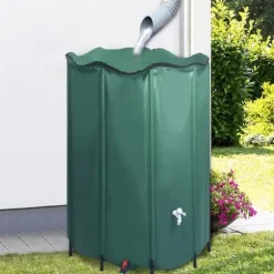 Sammenklappelig regnvandsbeholder med hane - 1350 l | Farve: PVC | Størrelse: Foldsammen