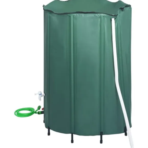 Sammenklappelig regnvandsbeholder med hane - 1350 l | Farve: PVC | Størrelse: Foldsammen