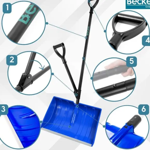 Sammenklappelig sneskovl, to håndtag, ergonomisk