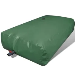 Sammenklappelig vandbeholder 3000 l i PVC - Holdbar og transportabel | Farve: Grøn | Størrelse: 3000 l