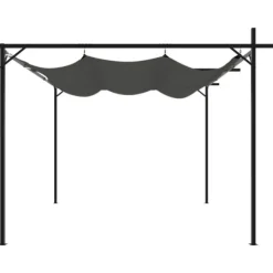 Sammenrullelig pergola med UV-beskyttelse | Størrelse: 295x292x230 cm | Farve: Antracitgrå