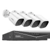 SANNCE 8CH DVR Kit, 1080P Høj Opløsning, Nattesyn Op til 30m,8CH 4PCS DVR Kit-a, 1T