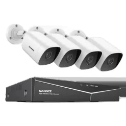 SANNCE 8CH DVR Kit, 1080P Høj Opløsning, Nattesyn Op til 30m,2T, 8CH 4PCS DVR Kit-a