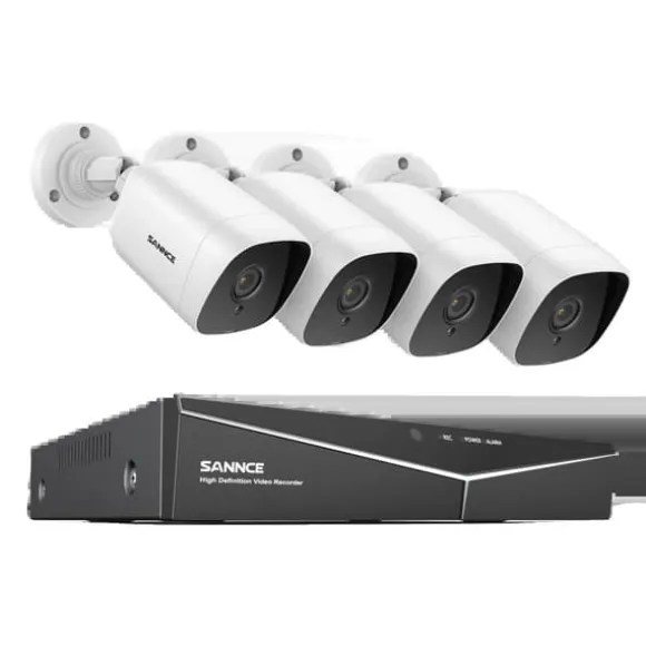 SANNCE 8CH DVR Kit, 1080P Høj Opløsning, Nattesyn Op til 30m,2T, 8CH 4PCS DVR Kit-a