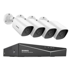 SANNCE 8CH DVR Kit, 1080P Høj Opløsning, Nattesyn Op til 30m,2T, 8CH 4PCS DVR Kit-a