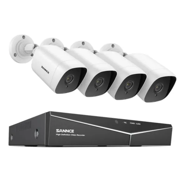 SANNCE 8CH DVR Kit, 1080P Høj Opløsning, Nattesyn Op til 30m,2T, 8CH 4PCS DVR Kit-a