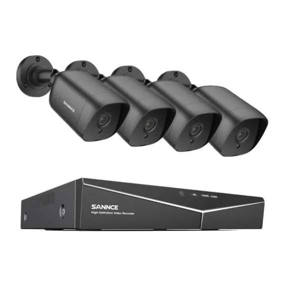 SANNCE Smart Home Sikkerhedssystem, 8CH DVR, 5MP Nattesyn Kameraer,Ingen