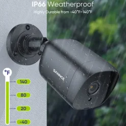 SANNCE Smart Home Sikkerhedssystem, 8CH DVR, 5MP Nattesyn Kameraer,Ingen